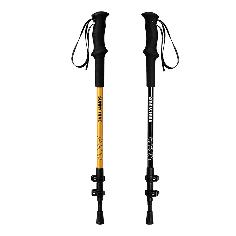 Trekking Pole Carbon - Aluminiowe kijki trekkingowe ultralekkie, 3-segmentowe, z