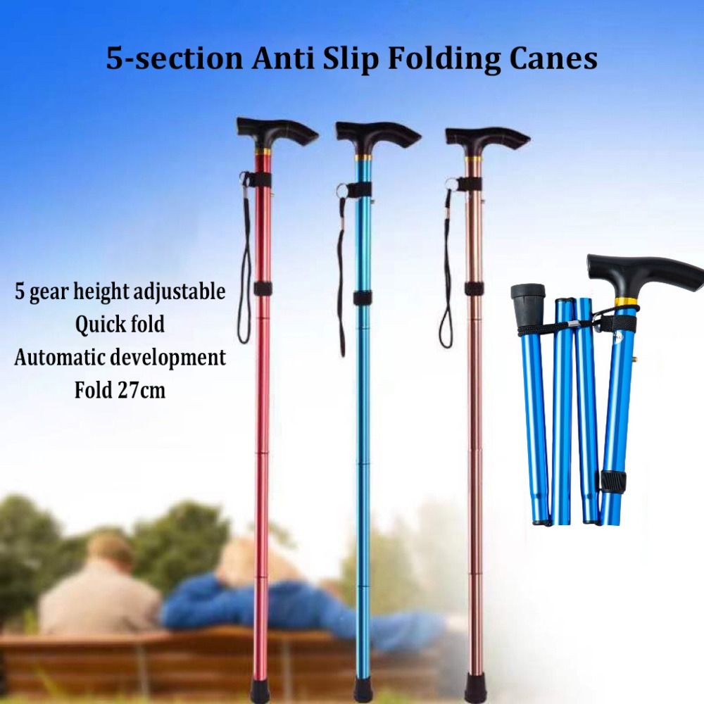 Trekking Pole Carbon - Lekkie, teleskopowe kije trekkingowe, 5-sekcyjne, wzmocnione,