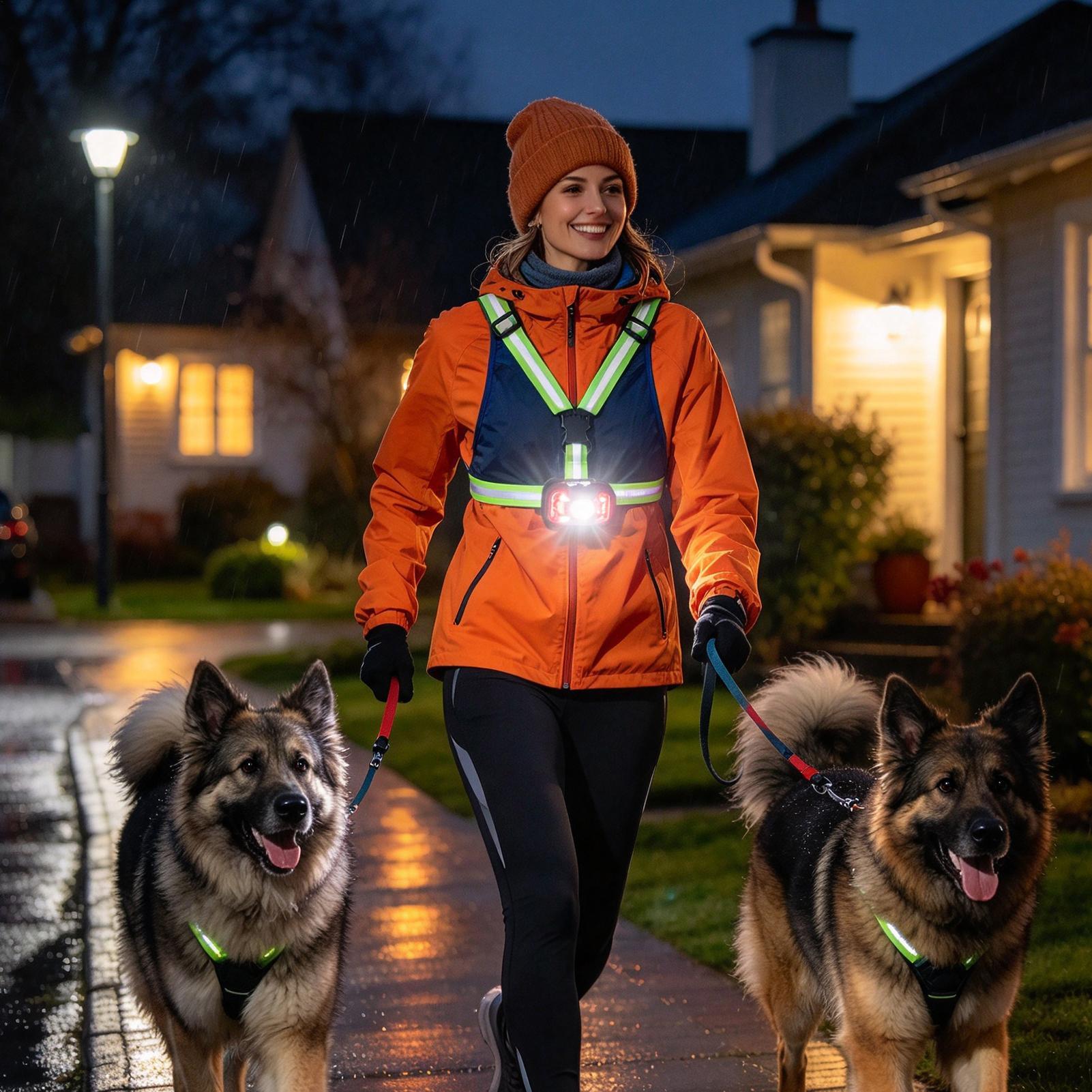 Running Visibility Gear - Odblaskowa kamizelka do biegania z diodami