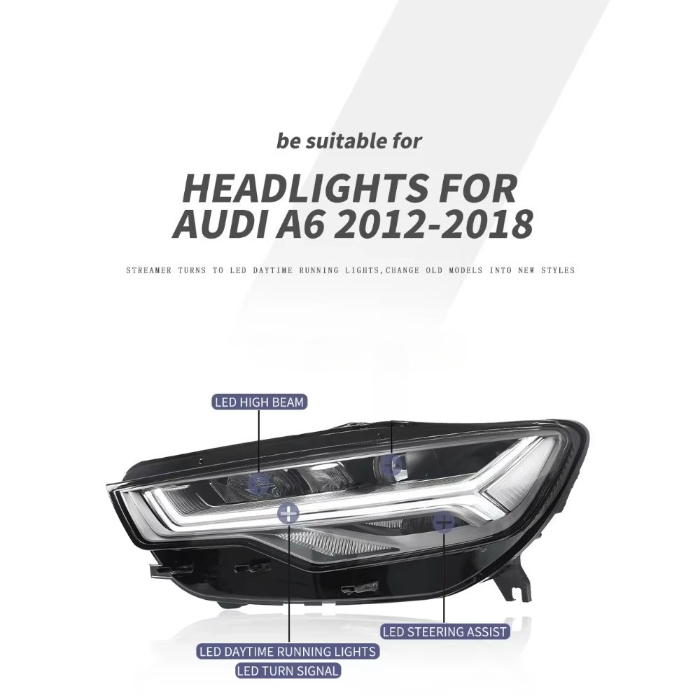 Running Headlamp - A6 C7 A6L 2012-2018 Ulepszone reflektory
